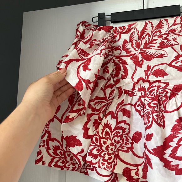 Zara Skirt / Jupe Zara red and White size XL - Picture 4 of 6